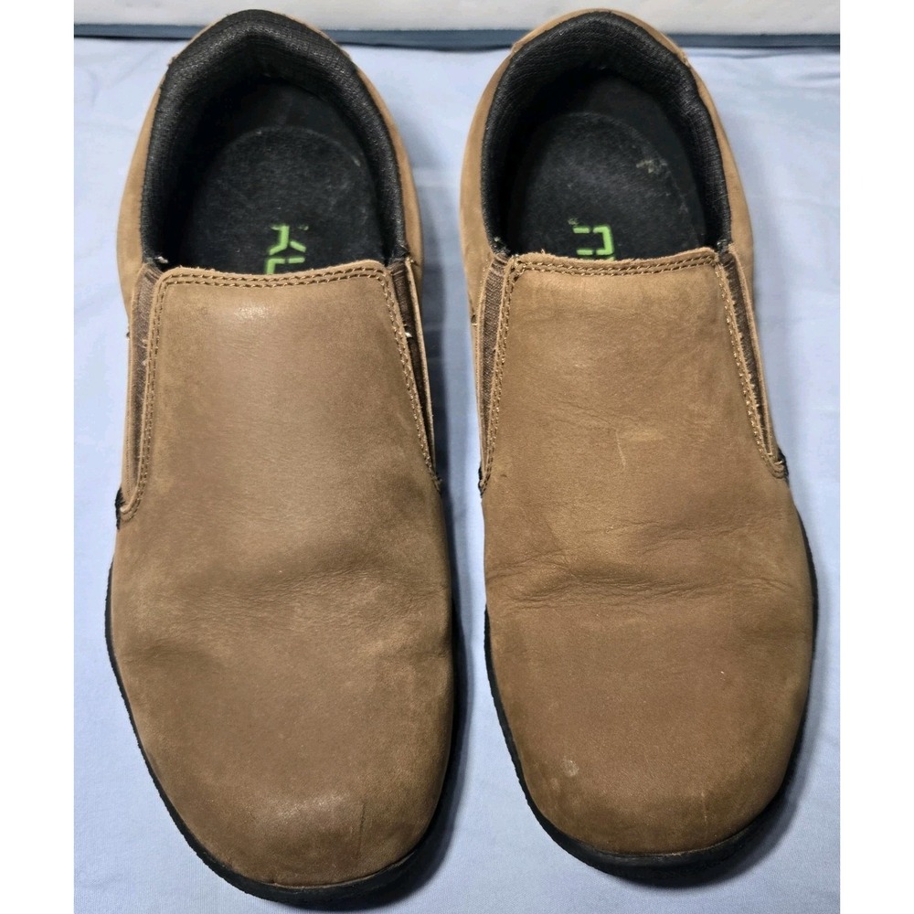 Kuru Kivi Shoes Womens 8.5 Brown Leather Comfort Loafer Slip On Work Comfy